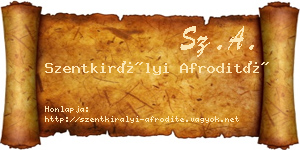 Szentkirályi Afrodité névjegykártya